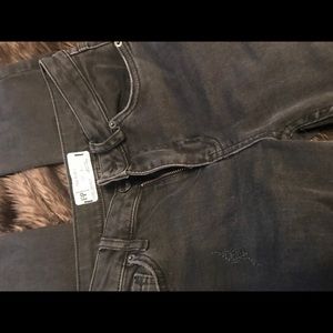 Free People Black Denim jeans with fringe